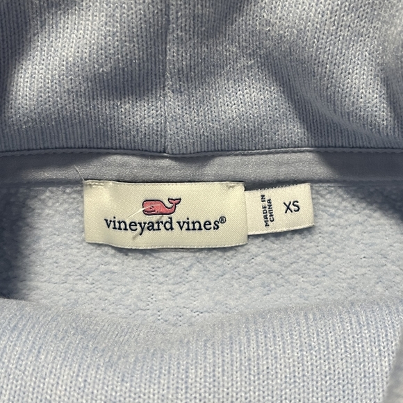 Vineyard Vines Womens Light Baby Sky Blue Mock Cowl Turtle Neck Pullover Sweater - Picture 4 of 4